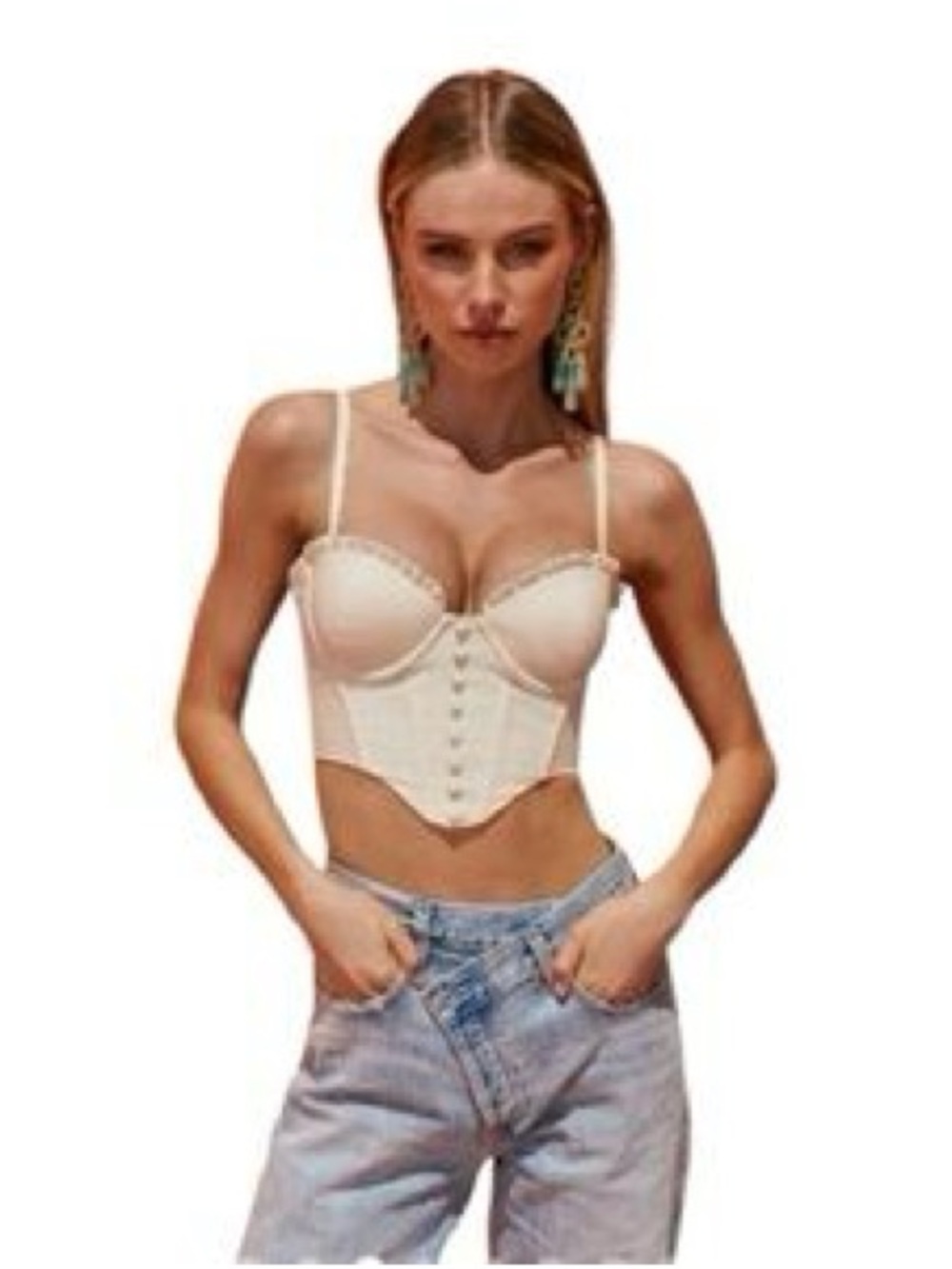 ◾️NEW! Saints+Secrets Lime Green Bustier Crop Top
